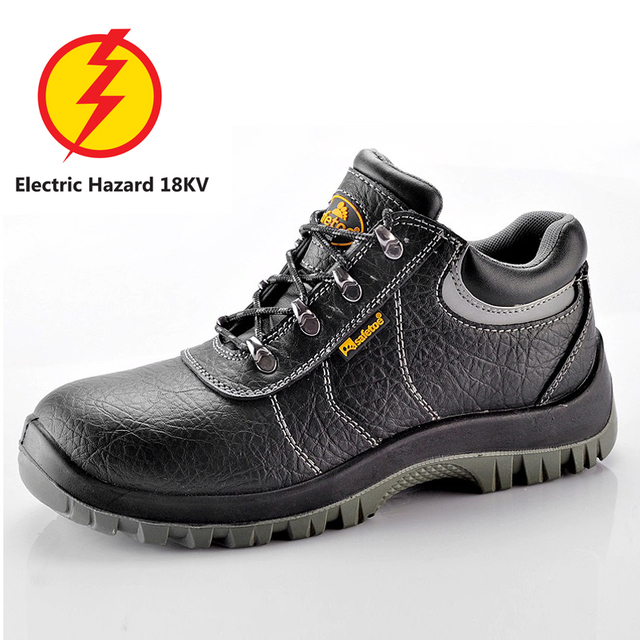 Sapatos de trabalho de segurança elétrica para homens de choque leve contra riscos elétricos