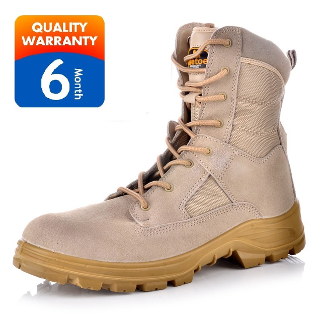 Botas de trabalho da polícia antiderrapantes do exército tático segurança biqueira de aço combate botas militares de trabalho H-9438