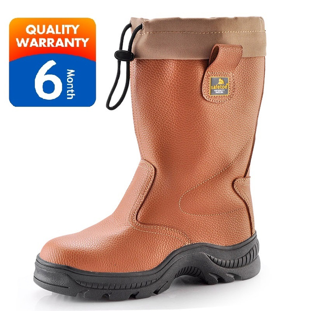 Botas quentes de trabalho de segurança para inverno H-9426 marrom
