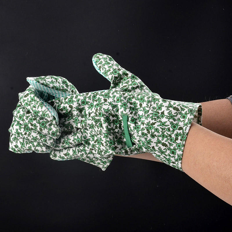 Luvas de trabalho de jardim pontilhadas de PVC FL-5533