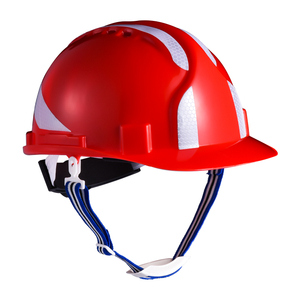 Capacete de segurança vermelho para construção W-036