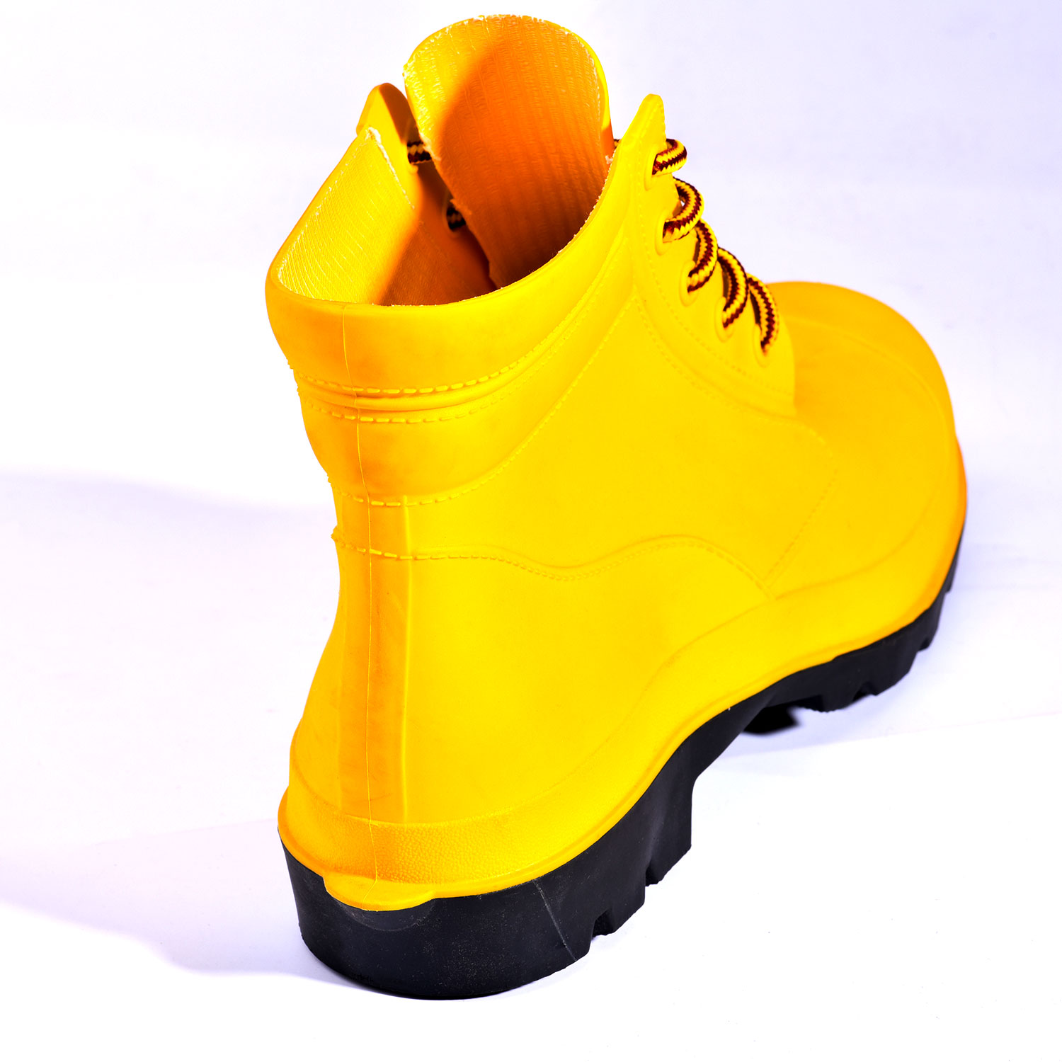 Botas de chuva com biqueira de aço W-6050 amarelo
