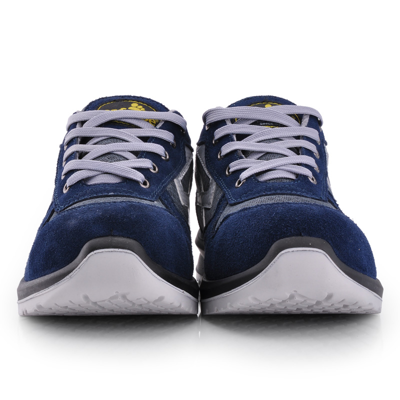 Sapatos de segurança de camurça respirável L-7328 azul