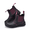 Safetoe Botas de segurança femininas Chelsea Slip-On | Passeio Lunar M-8025FM