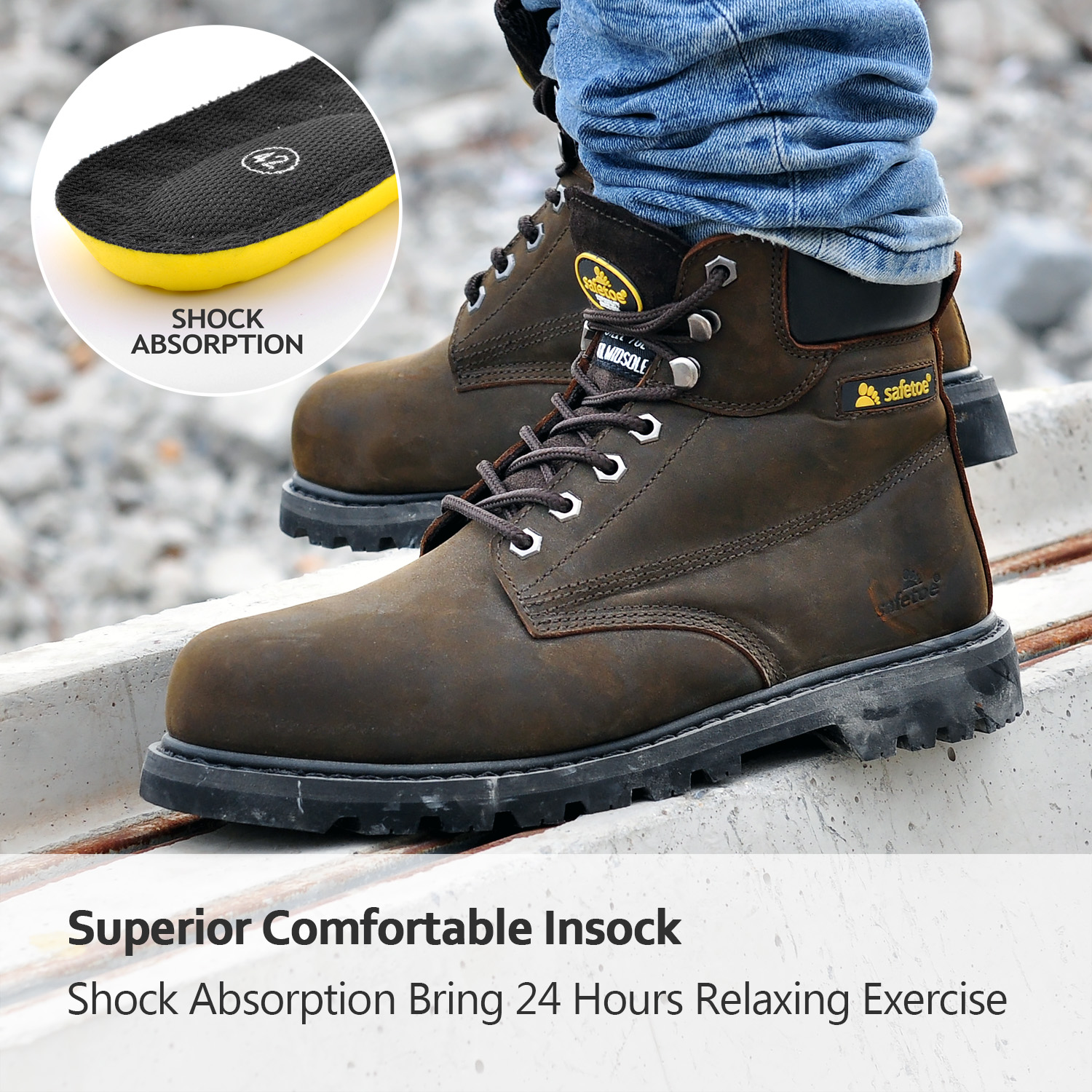 Botas de segurança com cunha clássica M-8179 Super 