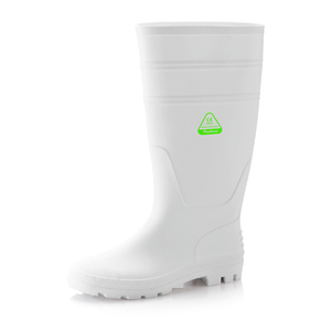 Botas Wellington Ocupacionais - Botas de chuva de trabalho em PVC à prova d'água para limpeza e ambientes úmidos Branco