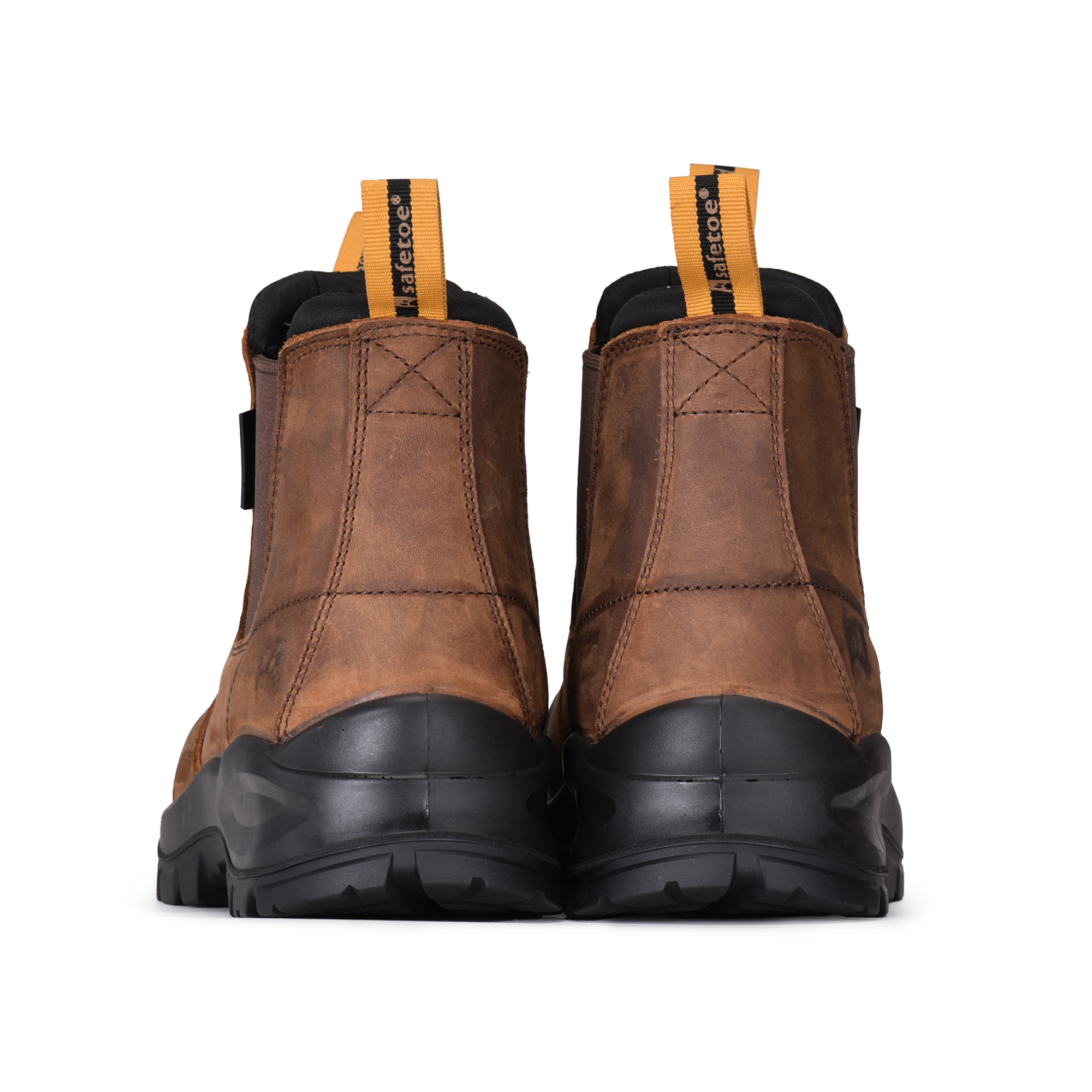 Botas de trabalho de mineração com biqueira de aço com punho de escada aprovadas M-8025NBLG