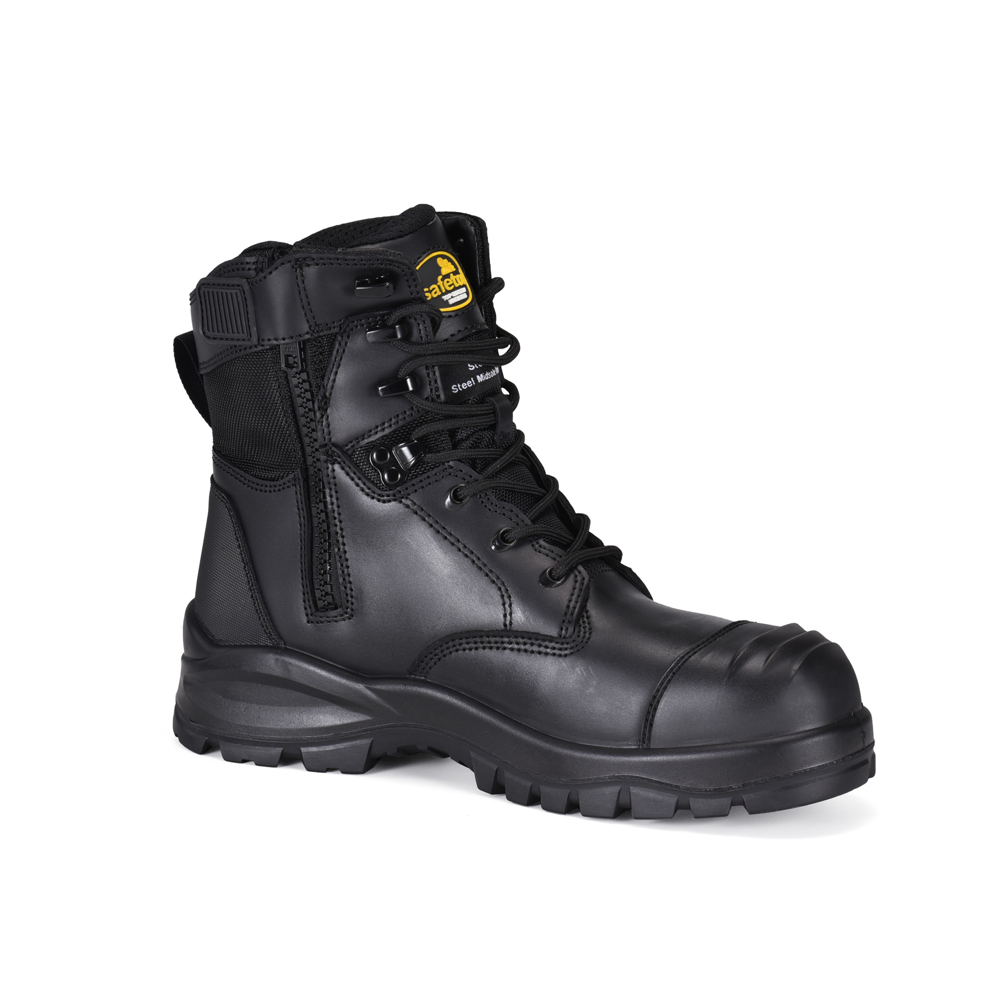 Botas de segurança para mineração Membrana impermeável com biqueira composta M-8580 preta
