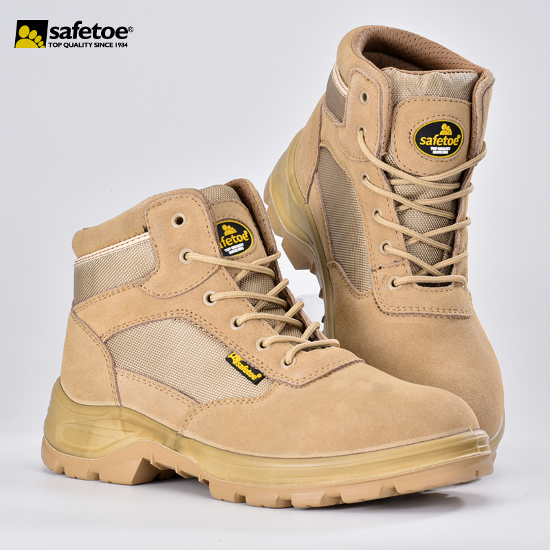 Botas de trabalho de segurança do exército M-8515 bege