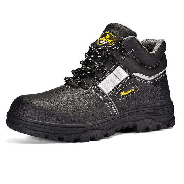 Botas de trabalho de segurança com biqueira de aço resistente a óleo e deslizamento M-8027RB
