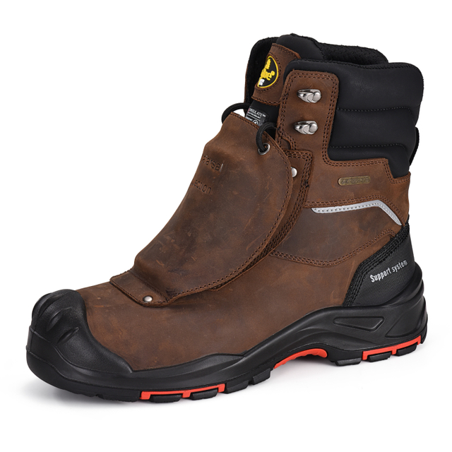 Botas de trabalho resistentes ao óleo, botas de trabalho de soldagem, metatarso H-9552 