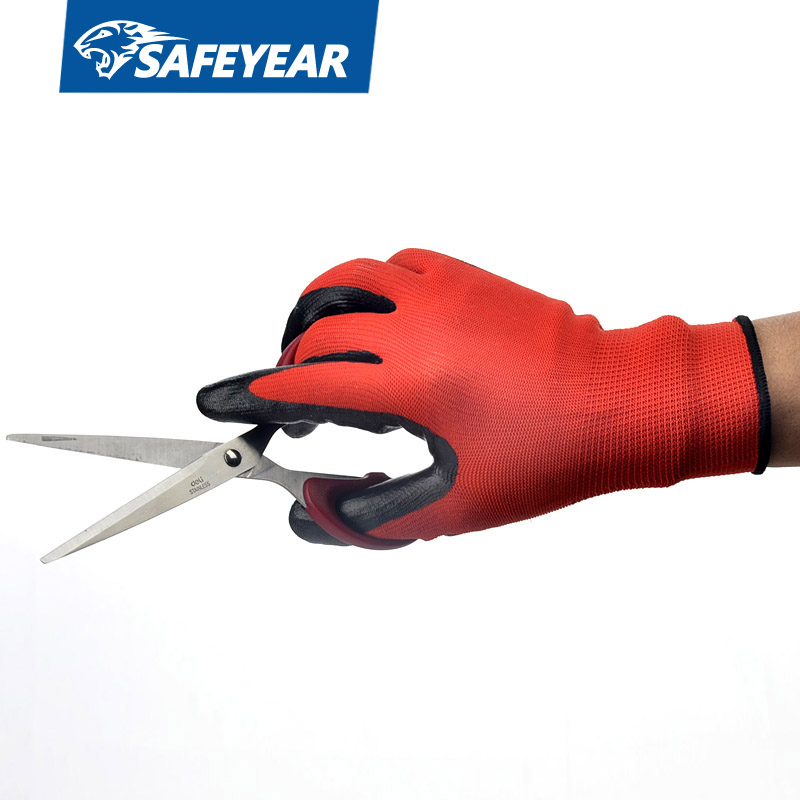 Luvas de Trabalho Revestidas de Nitrilo para Serviços Pesados ​​FL-N1001