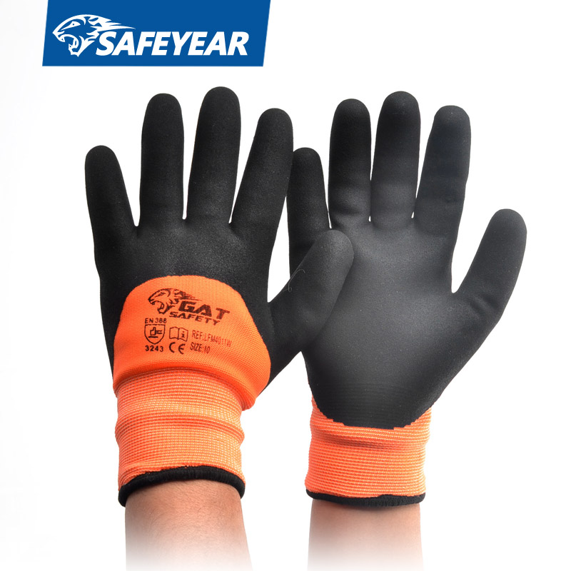 Luvas de Trabalho Industrial Revestidas de Látex FL-LFM4011W 