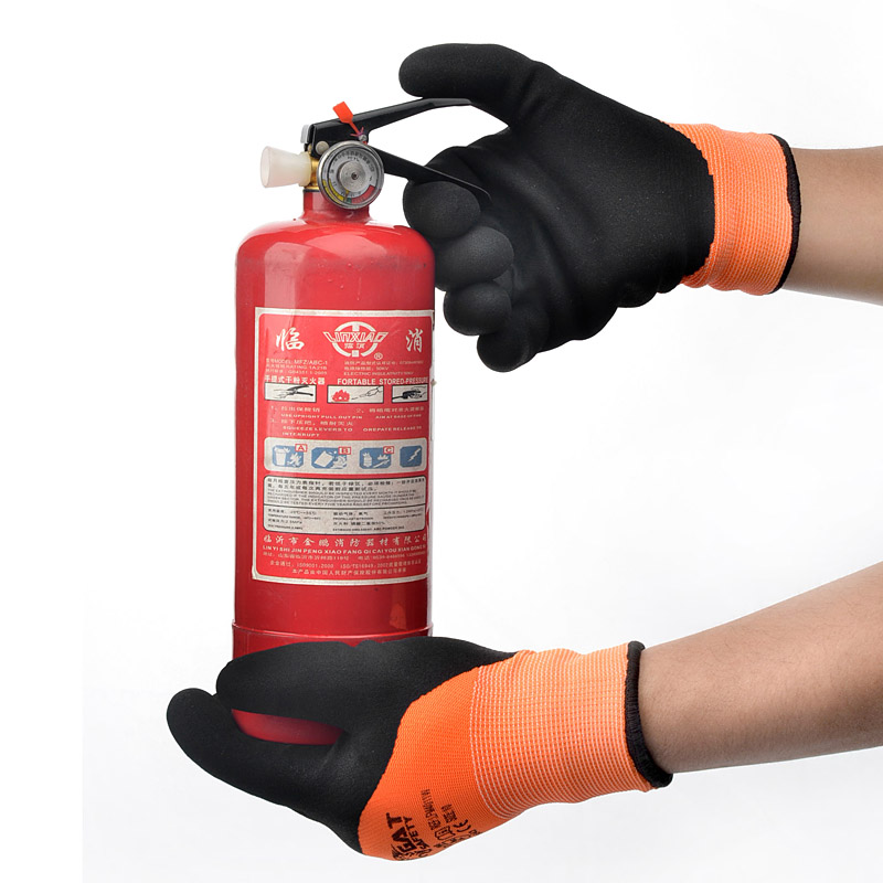 Luvas de Trabalho Industrial Revestidas de Látex FL-LFM4011W 