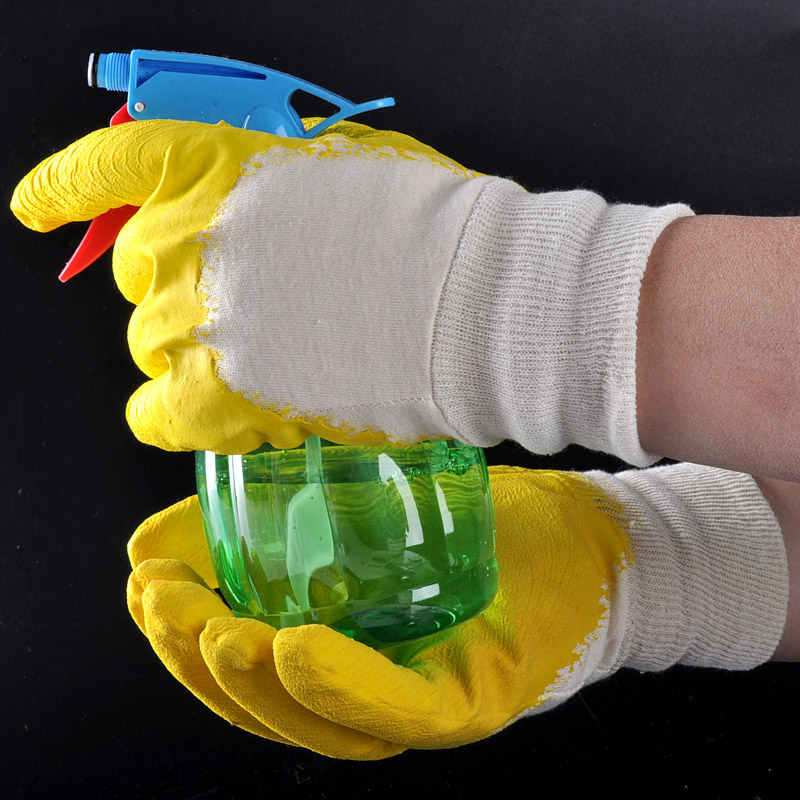 Luvas de trabalho de segurança revestidas de látex FL-1911