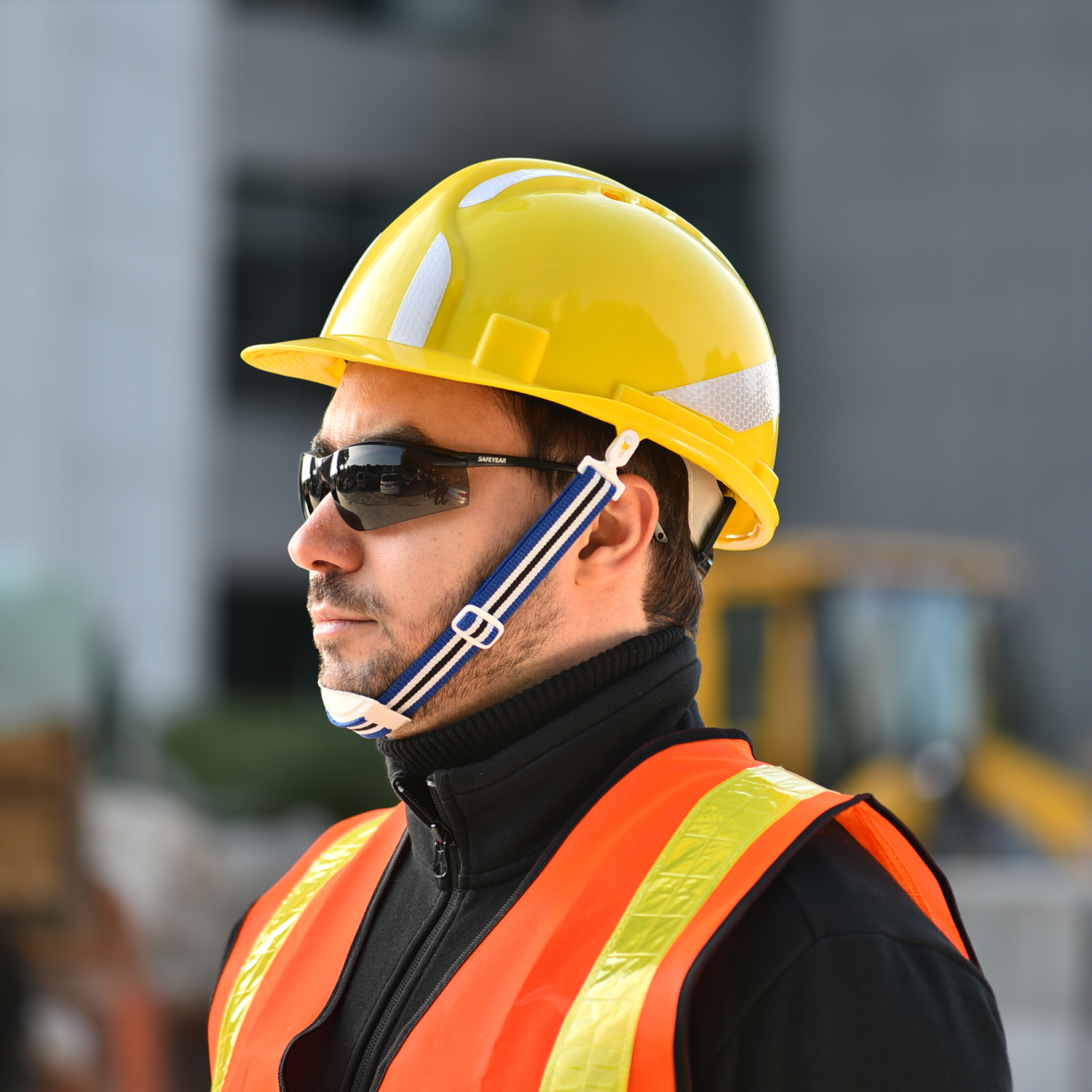 Capacete de segurança estilo americano W-036 amarelo