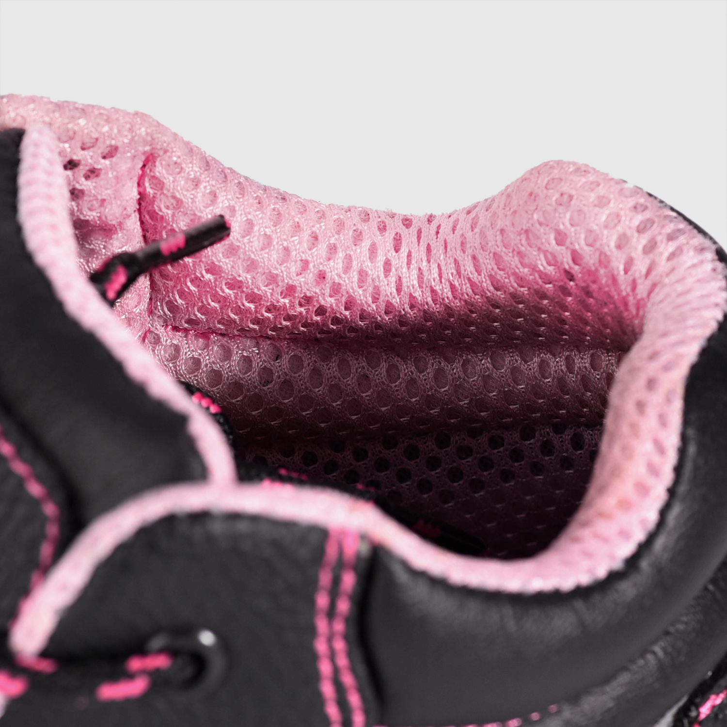 Botas de trabalho femininas com biqueira de aço M-8183 rosa