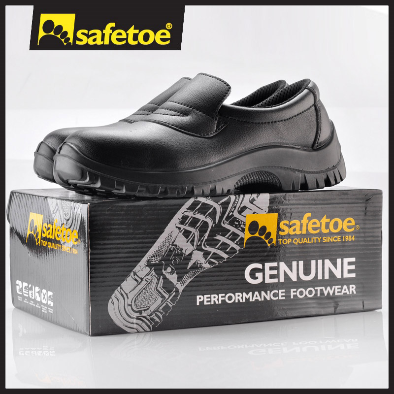 Cozinha preto e branco restaurante chef sala limpa biqueira de aço cozinha sapatos de segurança de trabalho