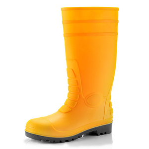 Botas de chuva S5 para serviço pesado W-6038 amarelo