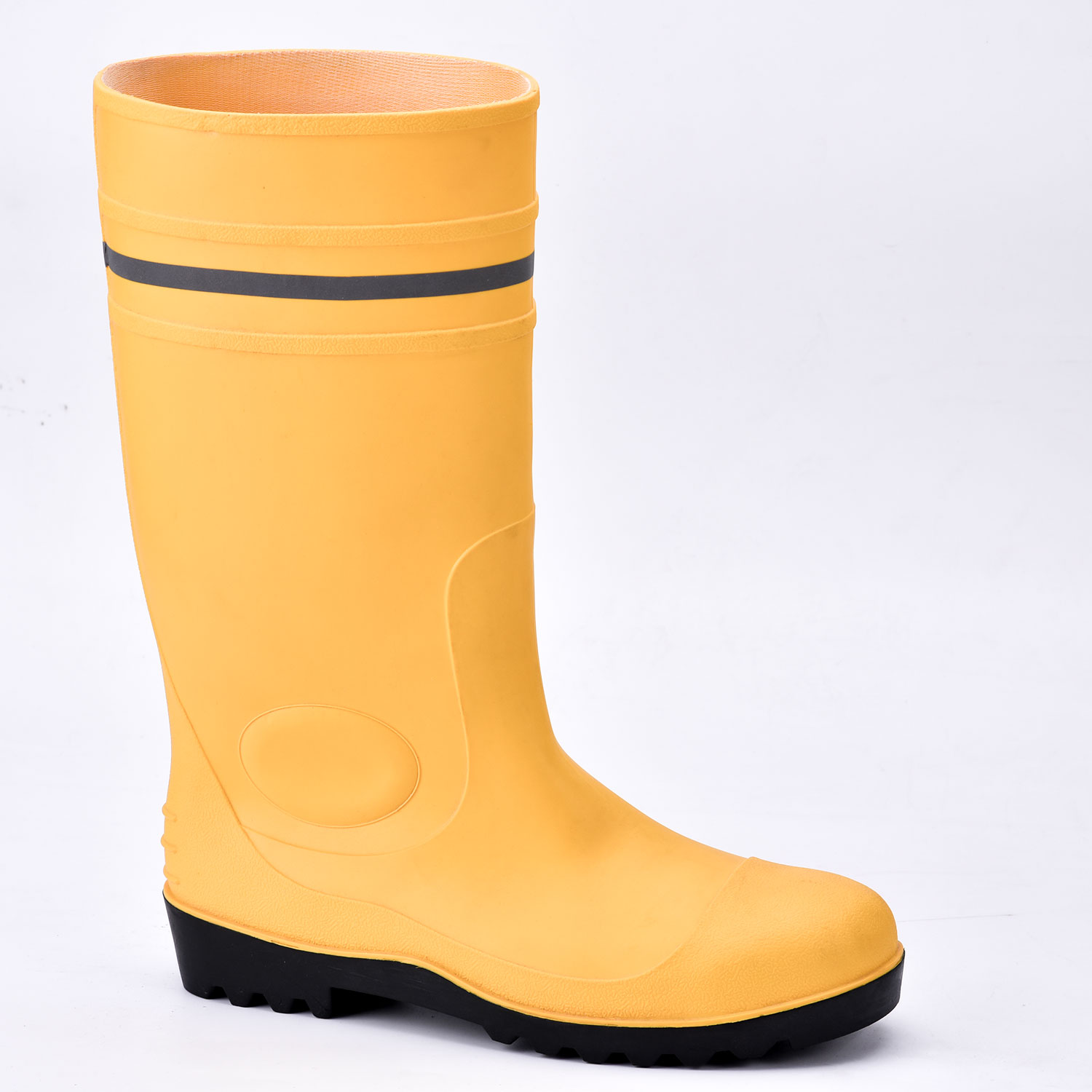 Botas de chuva com biqueira de aço para serviço pesado W-6037 amarelo