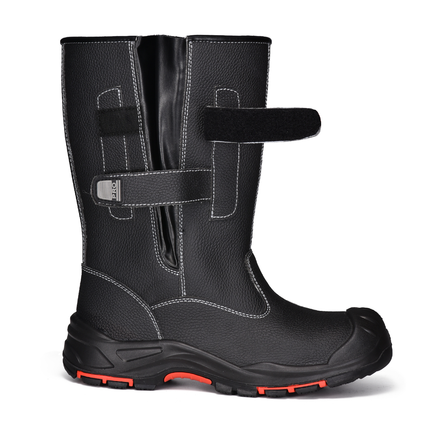 Botas altas de inverno forradas com pele de inverno com biqueira de segurança para clima frio H-9425 inverno