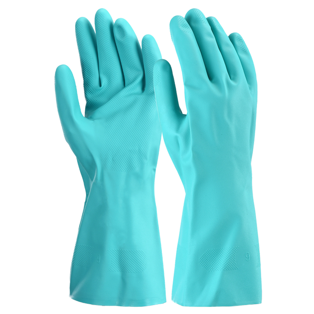 Luvas de manuseio de produtos químicos nitrílicos FL-0056