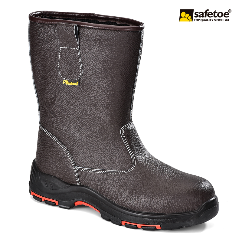 Botas de segurança marrom SAFETOE joelho alto H-9001