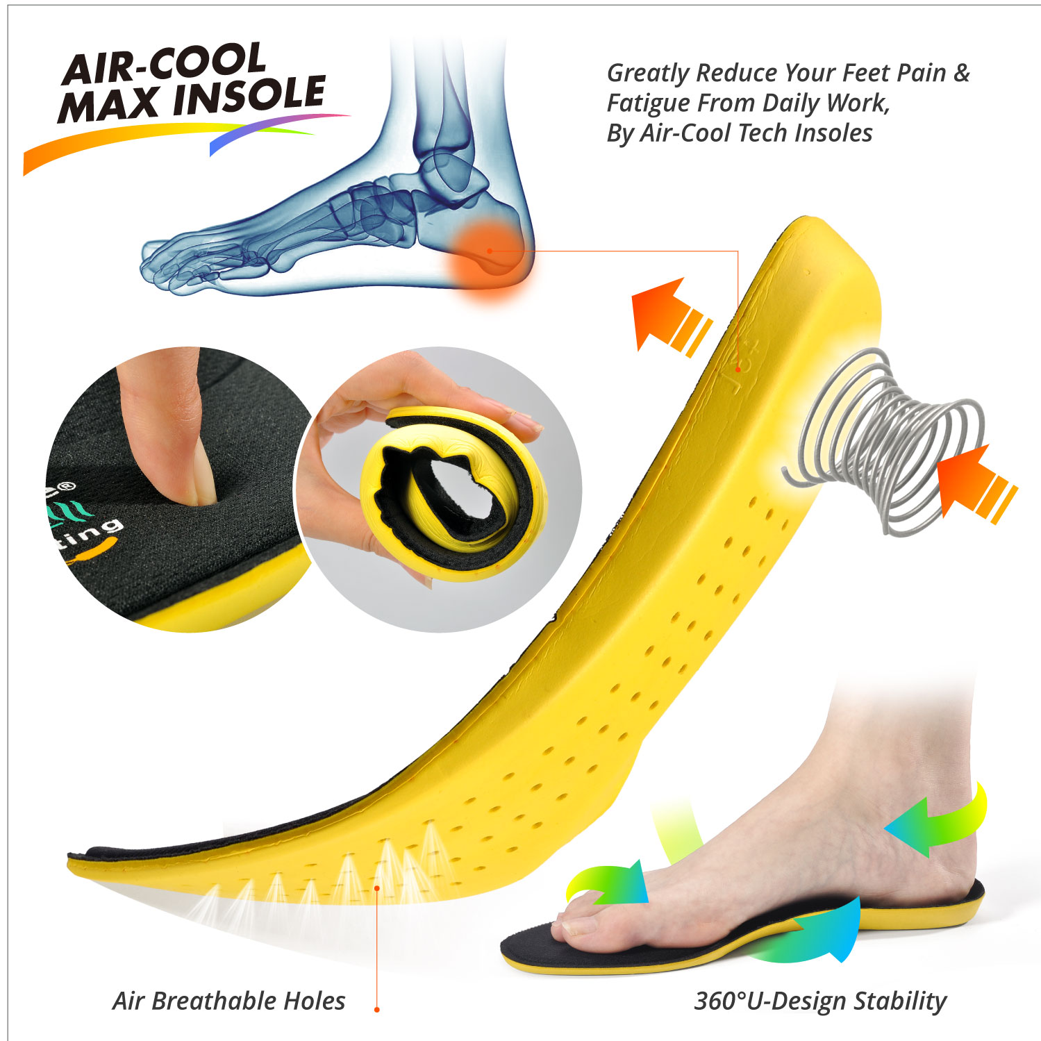 Sapatos de segurança sem metal L-7328 verde