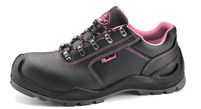  Sapatos femininos pretos de trabalho de segurança L-7285 senhora