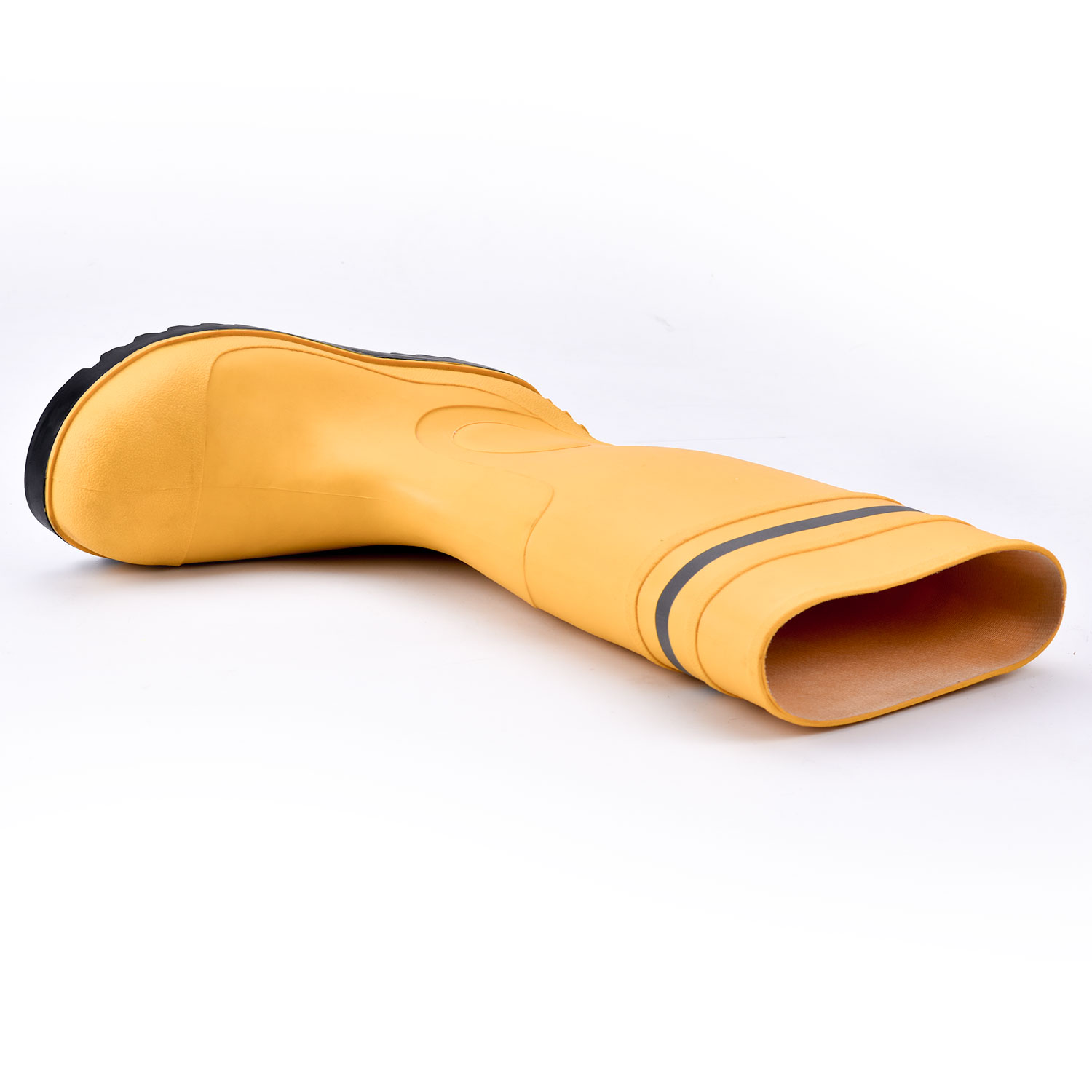 Botas de chuva com biqueira de aço para serviço pesado W-6037 amarelo
