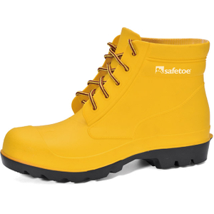 Botas de chuva com biqueira de aço W-6050 amarelo