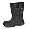 Botas altas de inverno forradas com pele de inverno com biqueira de segurança para clima frio H-9425 inverno