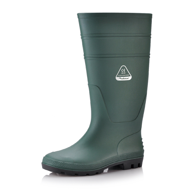 Botas Wellington Ocupacionais – Botas de Chuva de Trabalho em PVC Impermeáveis ​​para Agricultura e Pecuária (Verdes)