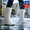 Botas Wellington Ocupacionais - Botas de chuva de trabalho em PVC à prova d'água para limpeza e ambientes úmidos Branco