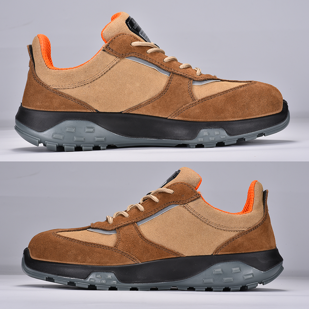 Sapatos de segurança respiráveis ​​com novo design L-7508 marrom antílope