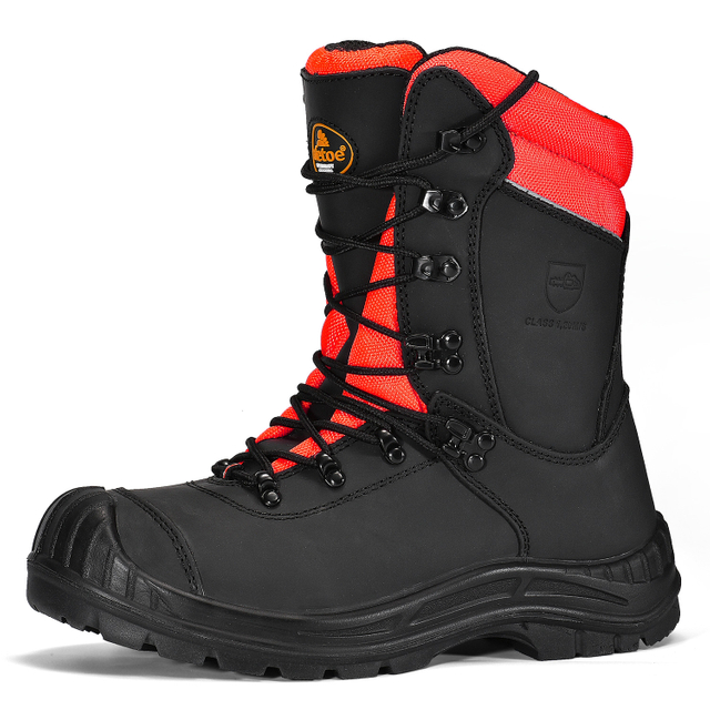 Venda de botas protetoras de segurança com biqueira de aço para motosserra para silvicultura LMZ9051088 