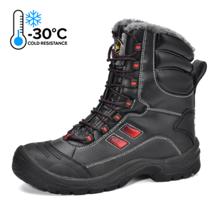 Sapatos Preço Atacado Mercado Segurança Inverno Masculino Biqueira de Aço Quente Inverno Segurança Botas de Trabalho H-9440