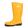 Botas Wellington de segurança com biqueira de aço em PVC - Botas de trabalho industrial à prova d'água para projetos de mineração W-6055YE