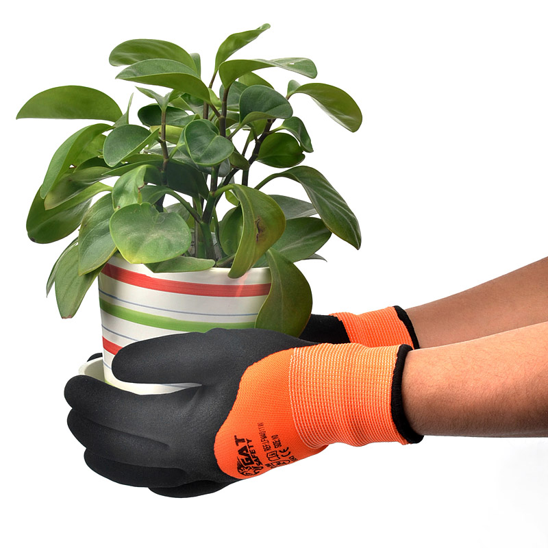 Luvas de Trabalho Industrial Revestidas de Látex FL-LFM4011W 