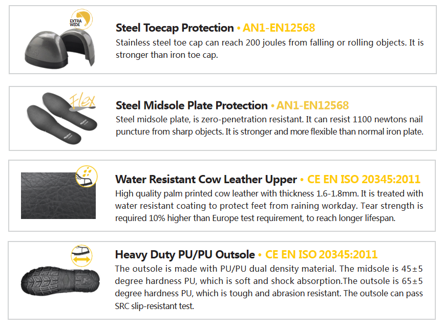 padr&otilde;es de botas de trabalho na neve