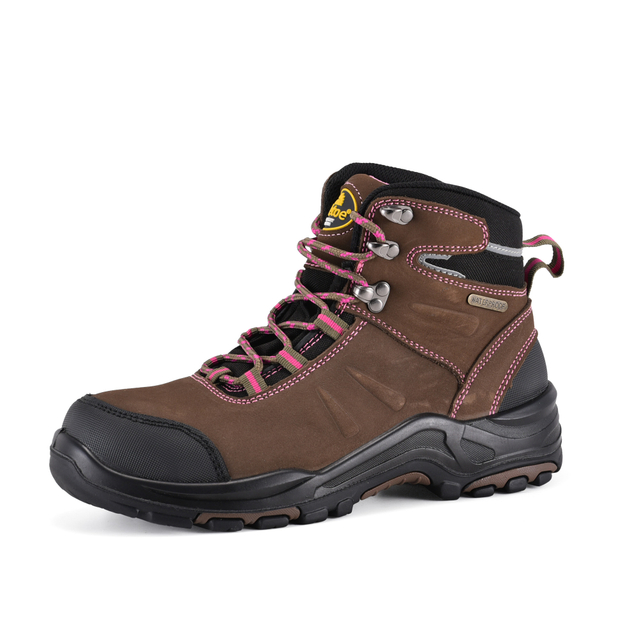 Botas de trabalho femininas impermeáveis ​​e antiderrapantes com biqueira de aço M-8553 LiteGrace