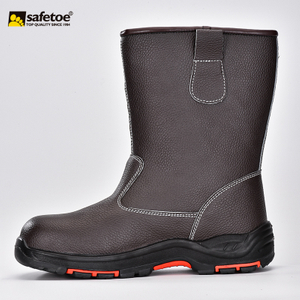 Botas de segurança marrom SAFETOE joelho alto H-9001