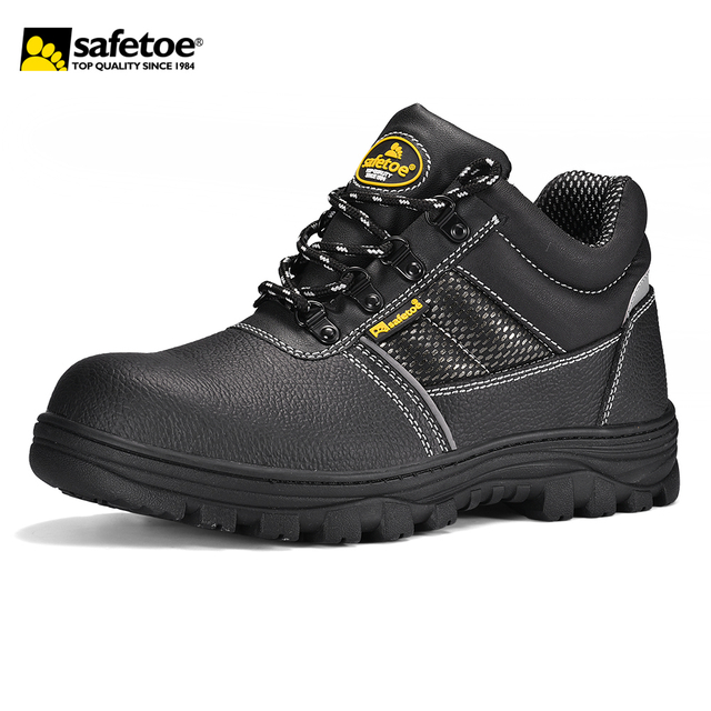 Botas de segurança para pavimentação com biqueira de aço resistente a óleo e ácido M-8215RB