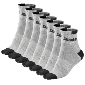 Meias de trabalho de algodão antibacteriano para calçados de segurança | 7 pares
