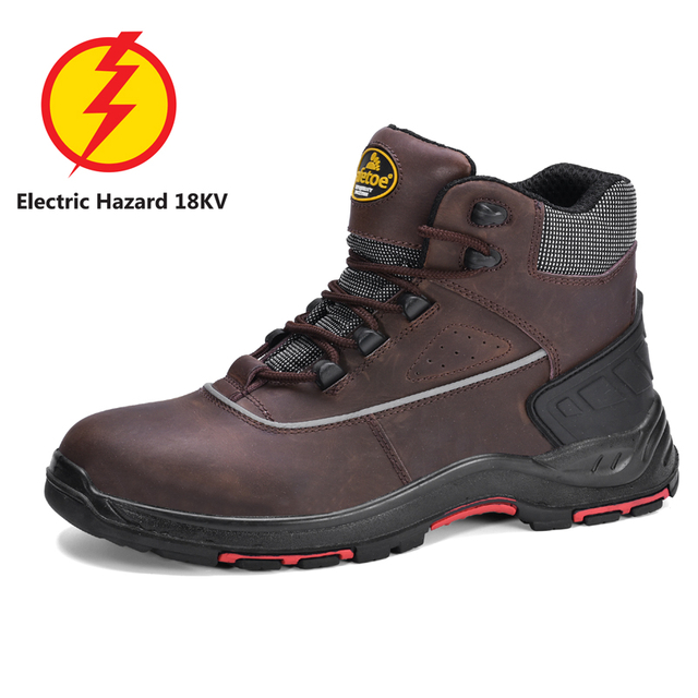 Botas de trabalho com isolamento elétrico dielétrico 35kv para inverno sapatos de segurança para neve