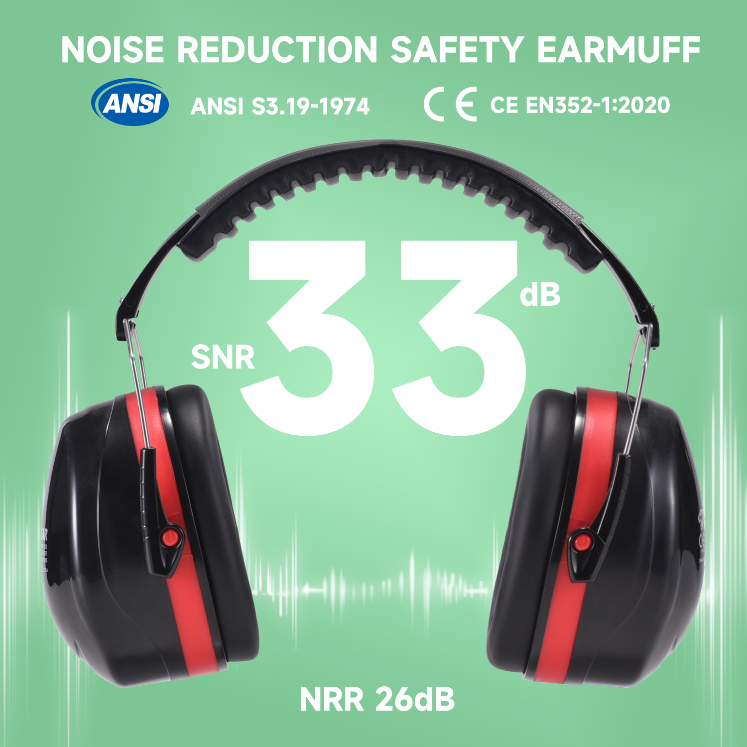 Protetores auriculares de segurança profissional EM-5002