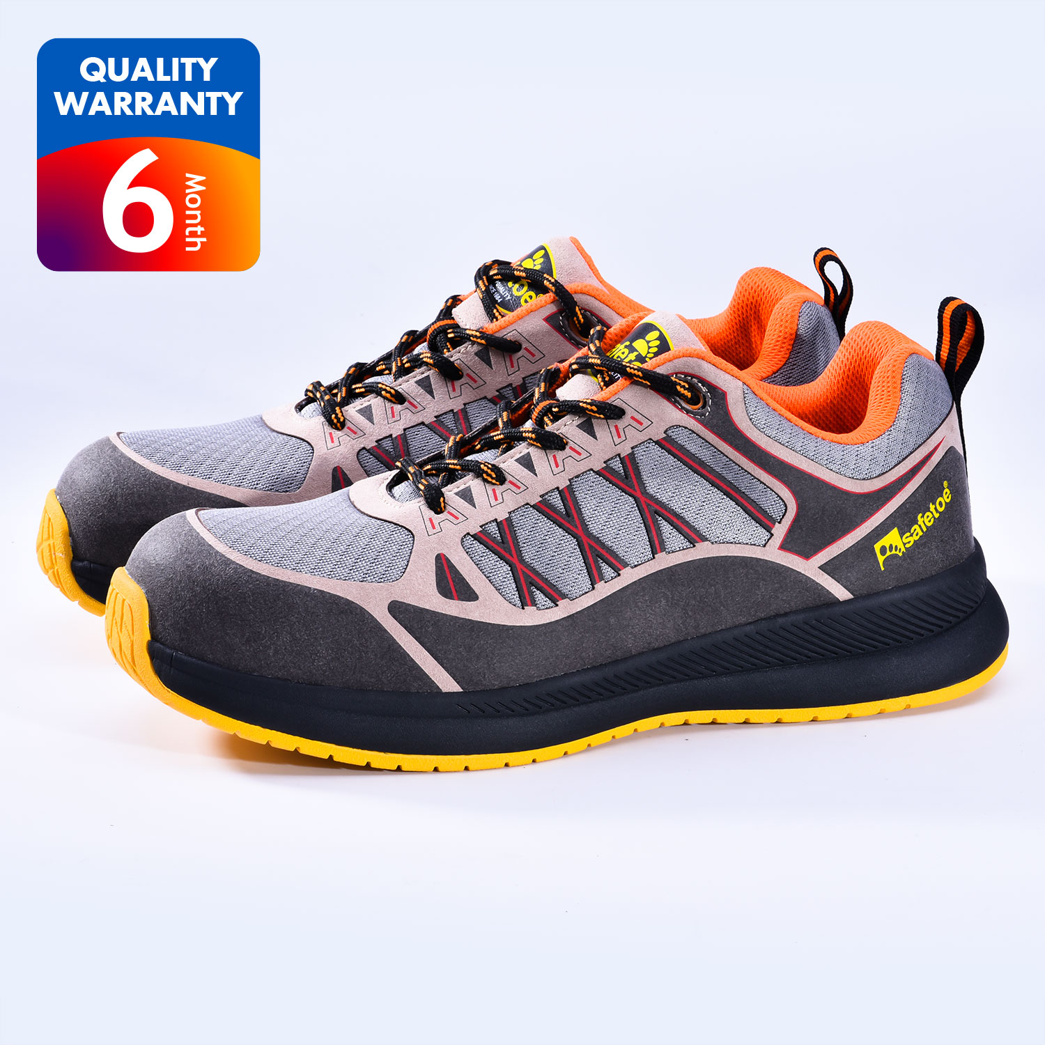 Sapatos de segurança esportivos industriais L-7392 amarelo