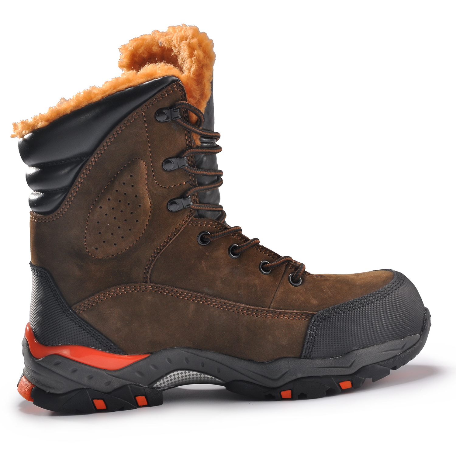 Botas de trabalho de segurança forradas com forro de pele Rigger inverno bico de aço H-9537