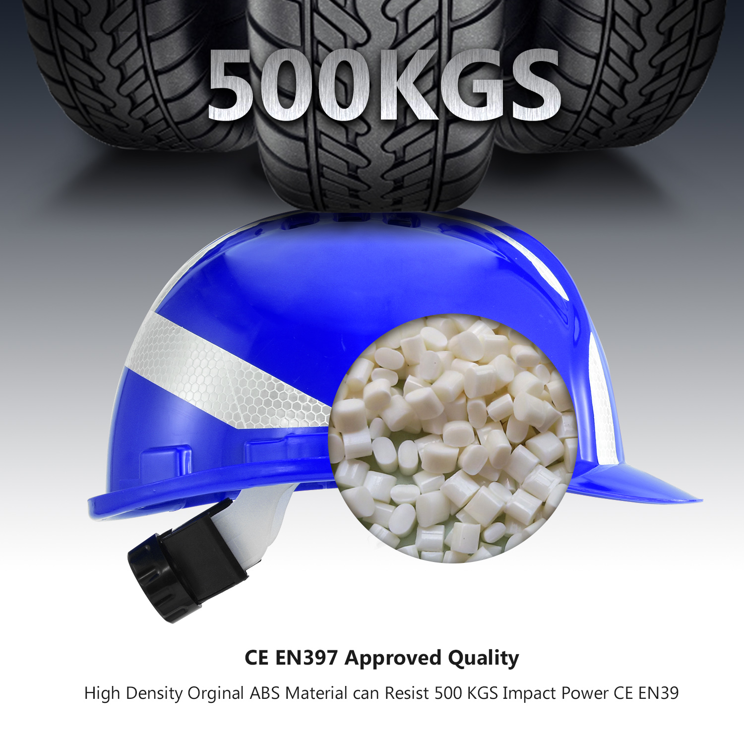 Capacete de segurança tipo refletivo azul W-036 azul