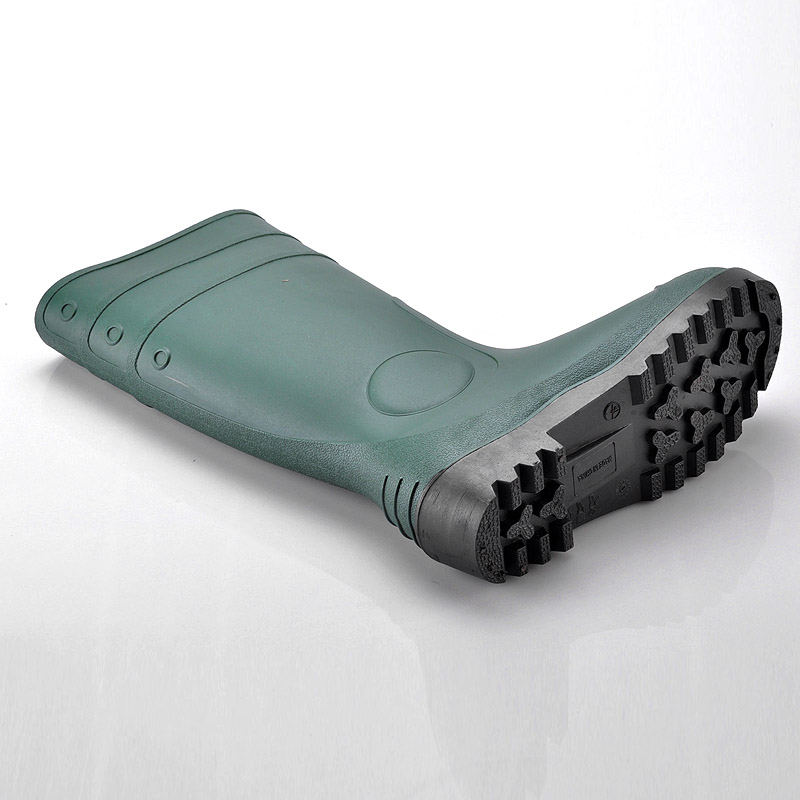 Botas de segurança de PVC à prova d'água W-6037 Verde
